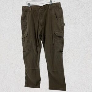 Carhartt Men Ripstop Double-Front Cargo Pants Brown Relaxed Straight 40x31 Work